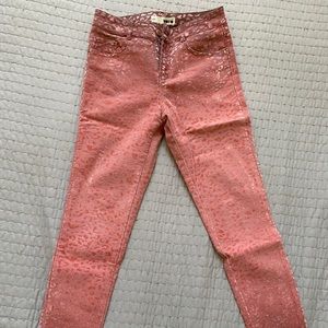 Topshop moto leopard print jean